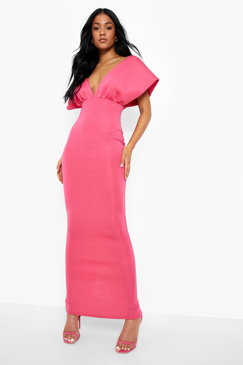 Pink structured maxi dress best sale